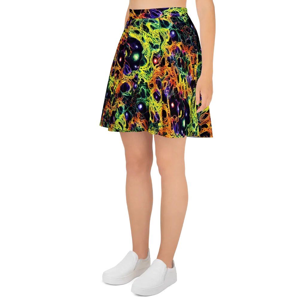 Voltage Veins on Skater Skirt — Left