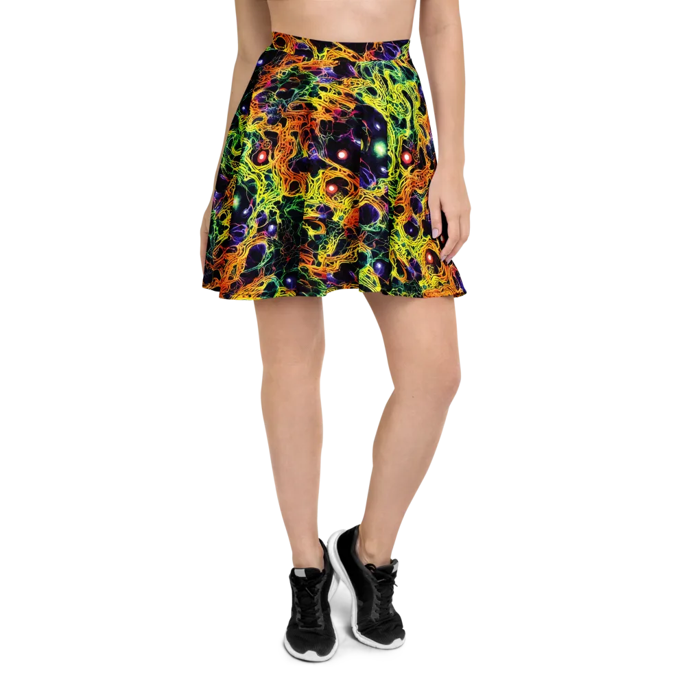 Voltage Veins on Skater Skirt — Front