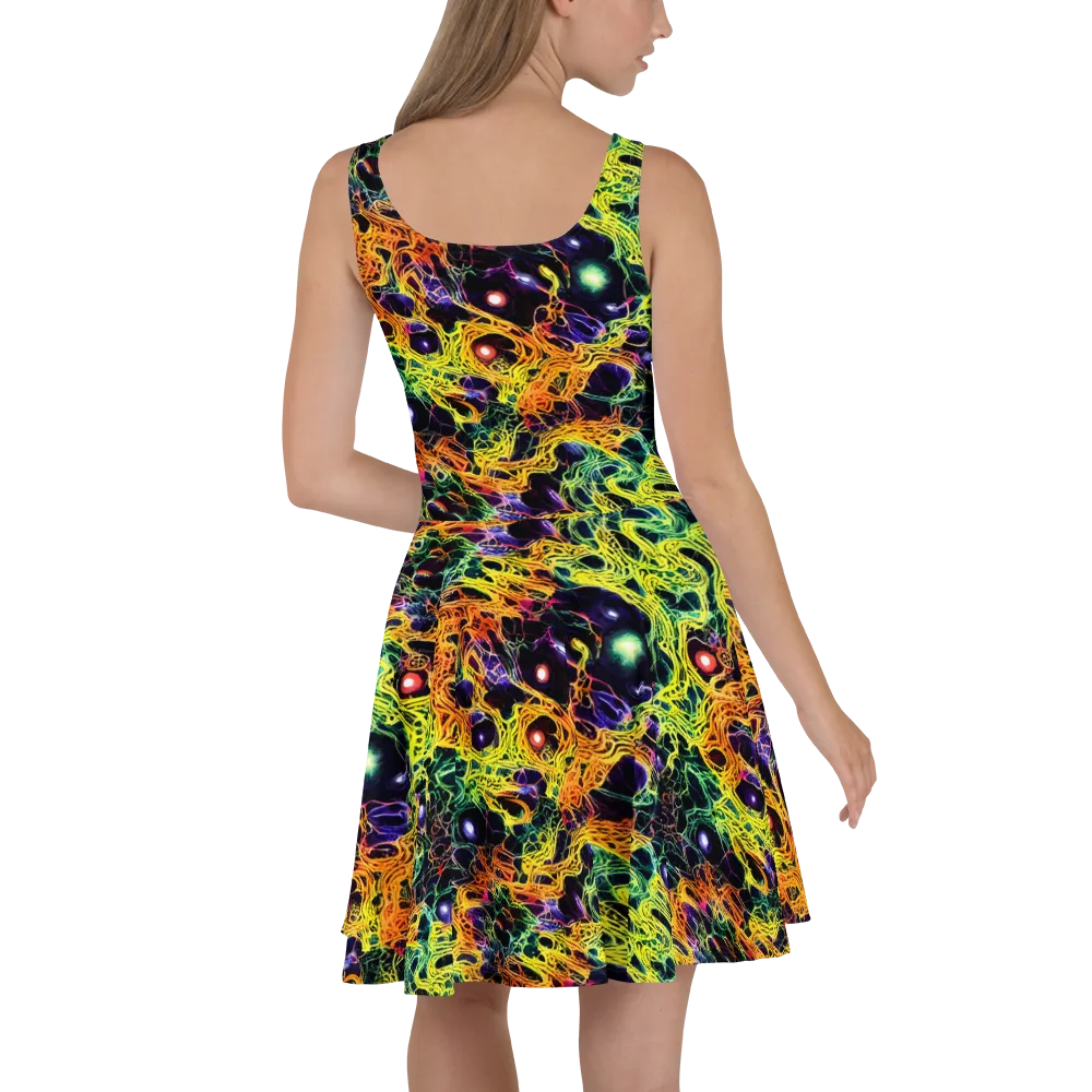 Voltage Veins on Skater Dress — Back