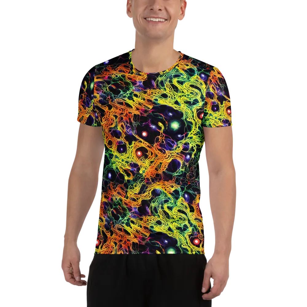 Voltage Veins on Men's Athletic T-Shirt — Front