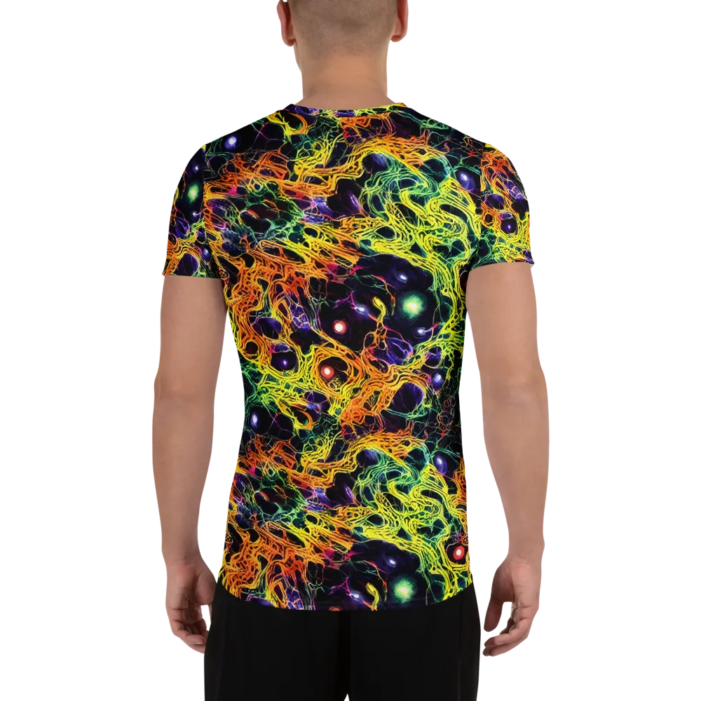 Voltage Veins on Men's Athletic T-Shirt — Back
