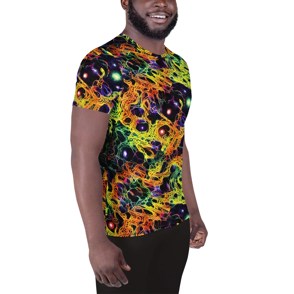 Voltage Veins on Men's Athletic T-Shirt — Right