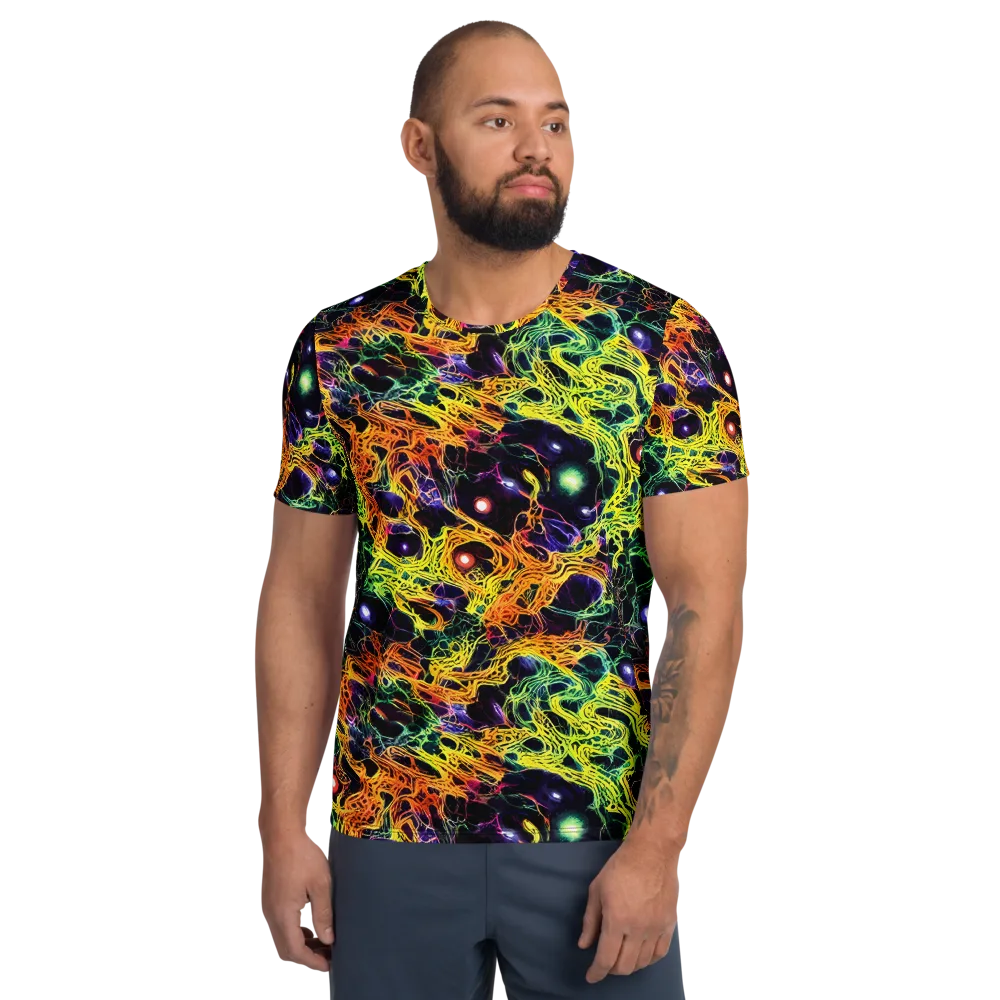 Voltage Veins on Men's Athletic T-Shirt — Front