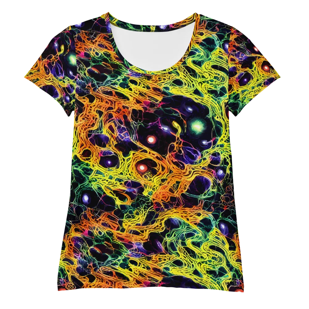 Voltage Veins on Women's Athletic T-Shirt — Front