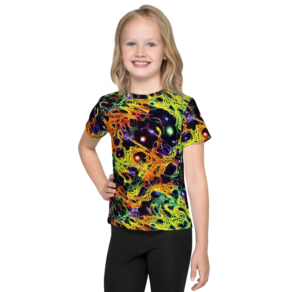 Voltage Veins on Kids Crew Neck T-Shirt — Front