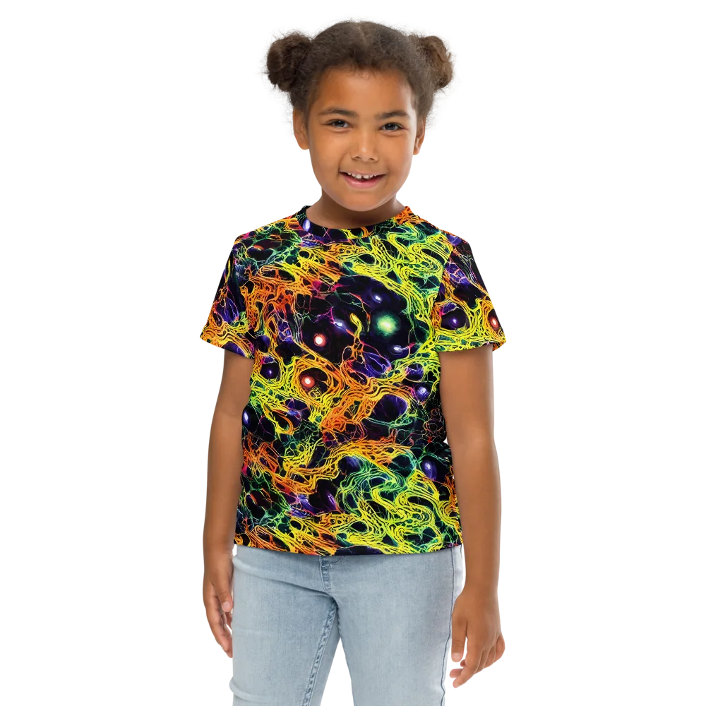 Voltage Veins on Kids Crew Neck T-Shirt — Front