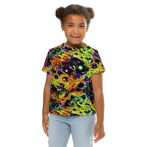 Voltage Veins on a Kids Crew Neck T-Shirt