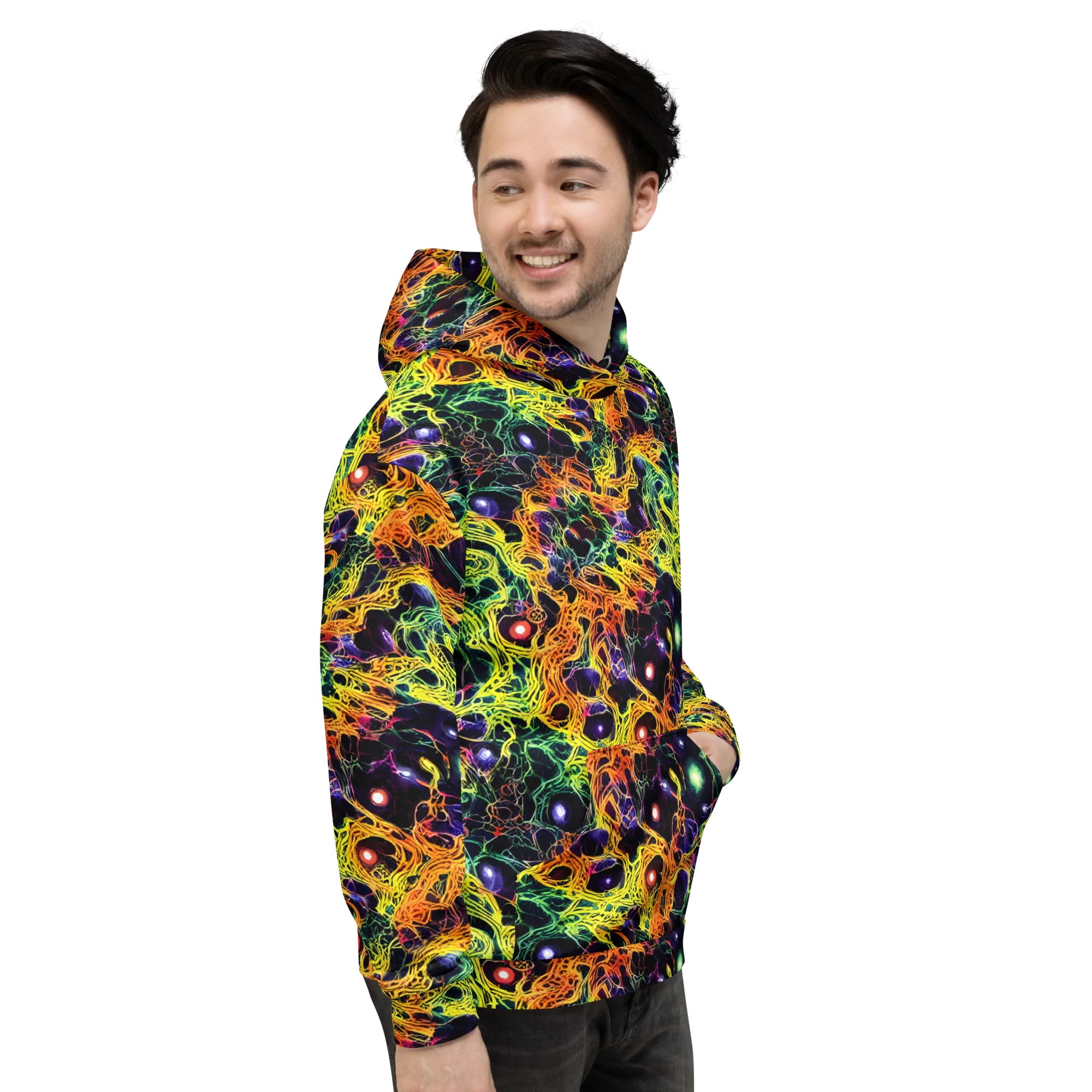 Voltage Veins on Hoodie — Right
