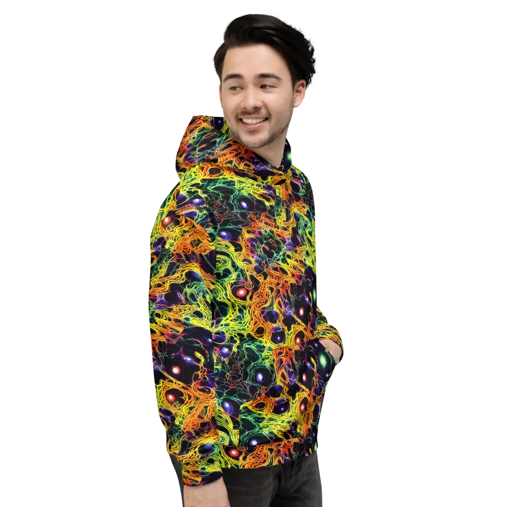 Voltage Veins on Hoodie — Right