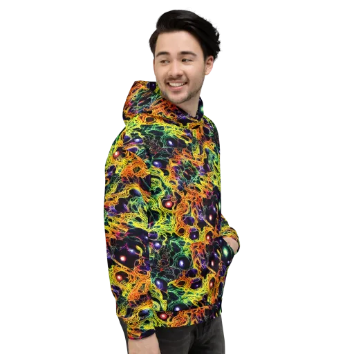 Voltage Veins on a Hoodie