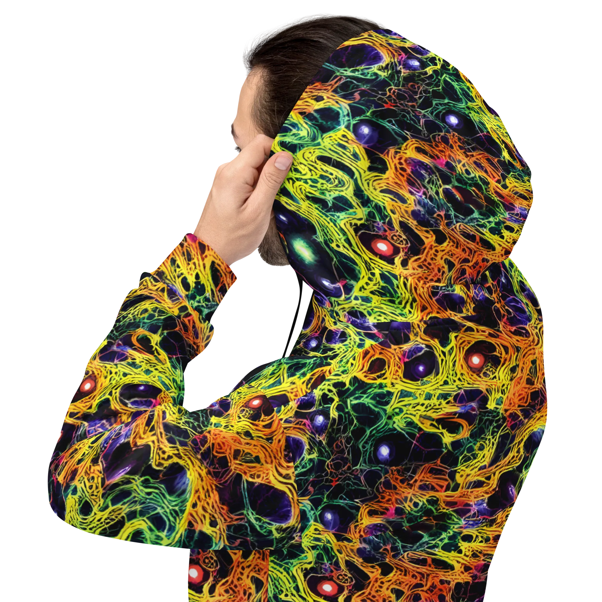 Voltage Veins on Hoodie — Back