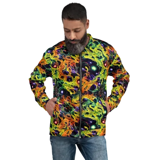 Voltage Veins on a Bomber Jacket