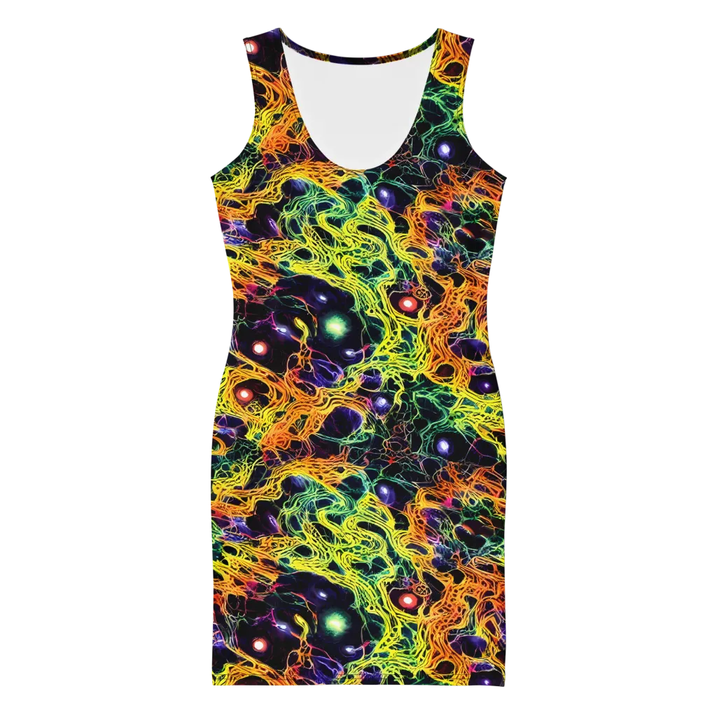 Voltage Veins on Bodycon Dress — Front