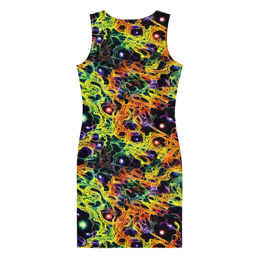 Voltage Veins on Bodycon Dress — Back