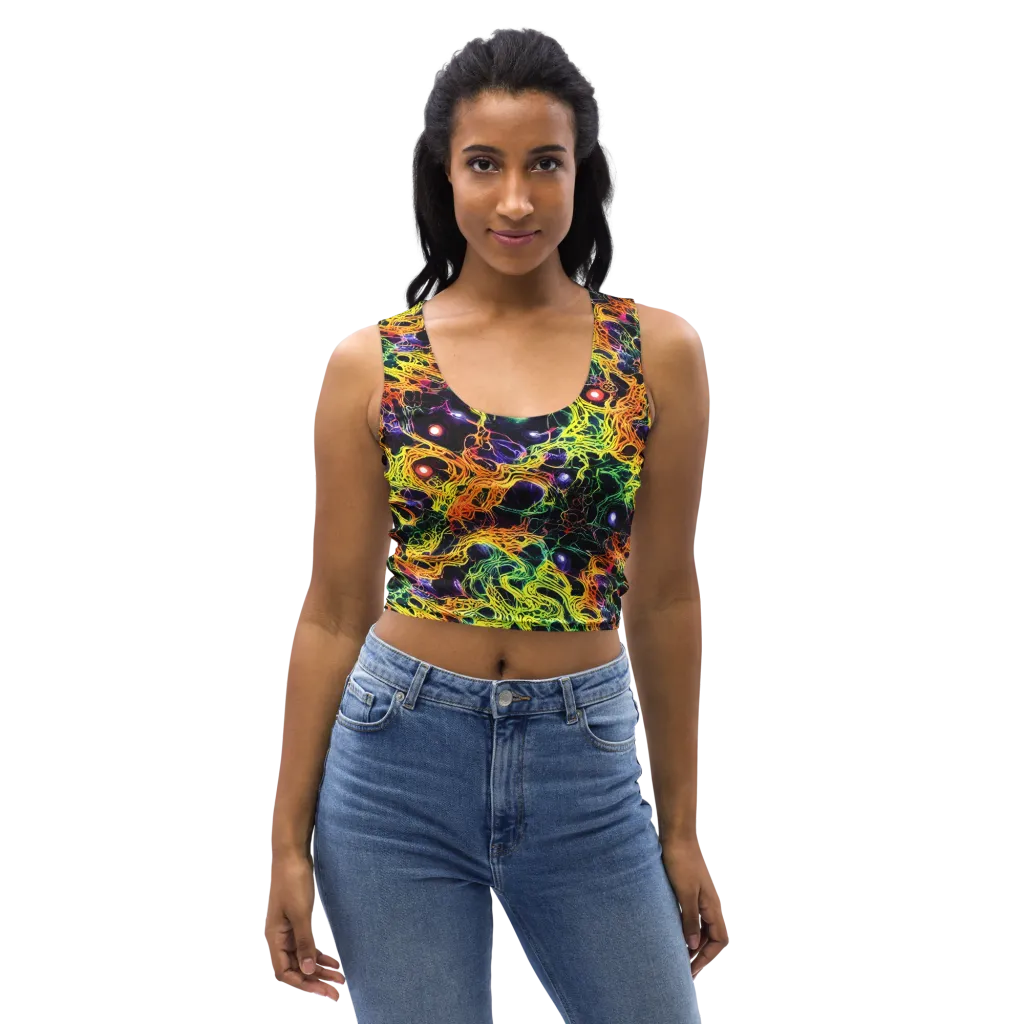Voltage Veins on Crop Top — Front