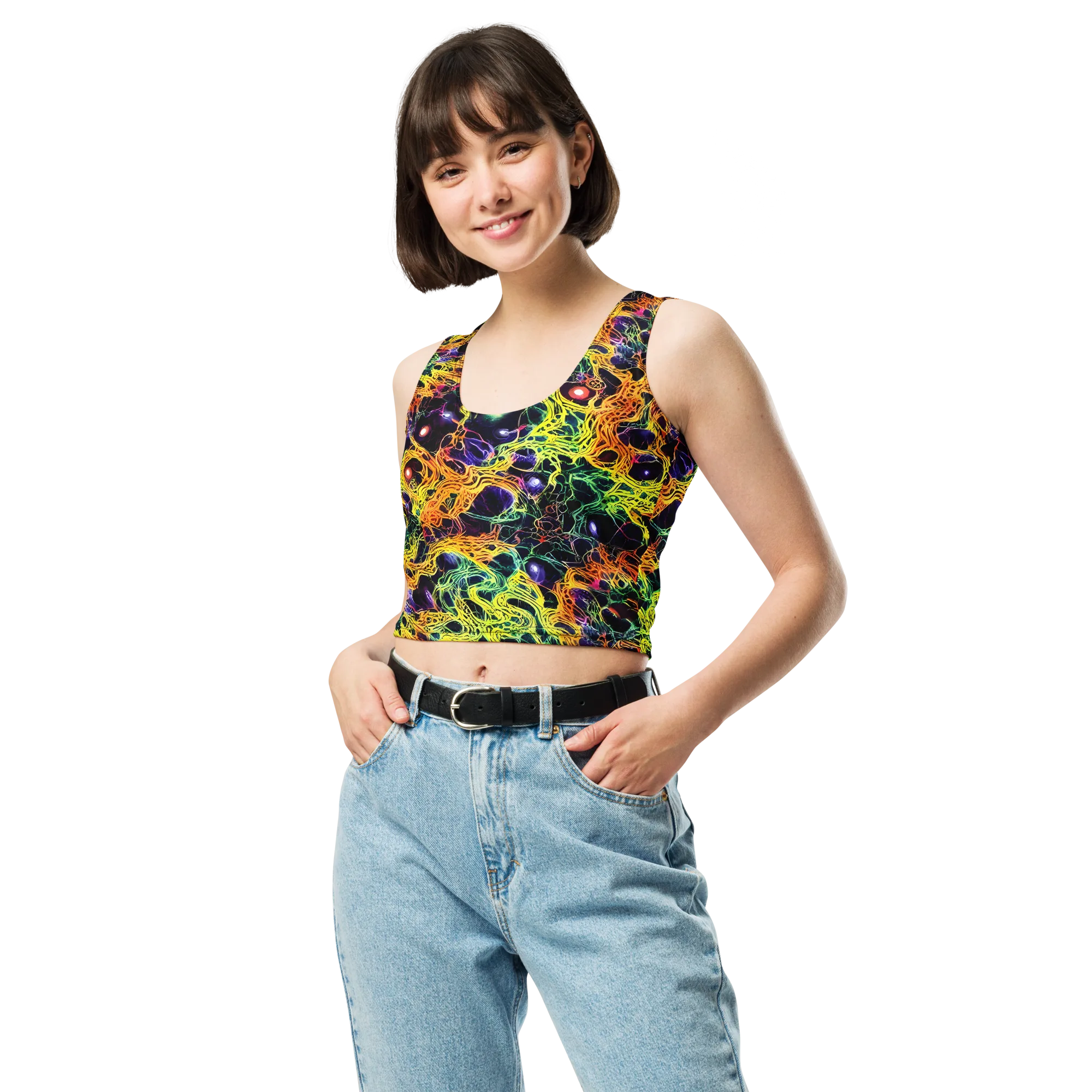 Voltage Veins on Crop Top — Front
