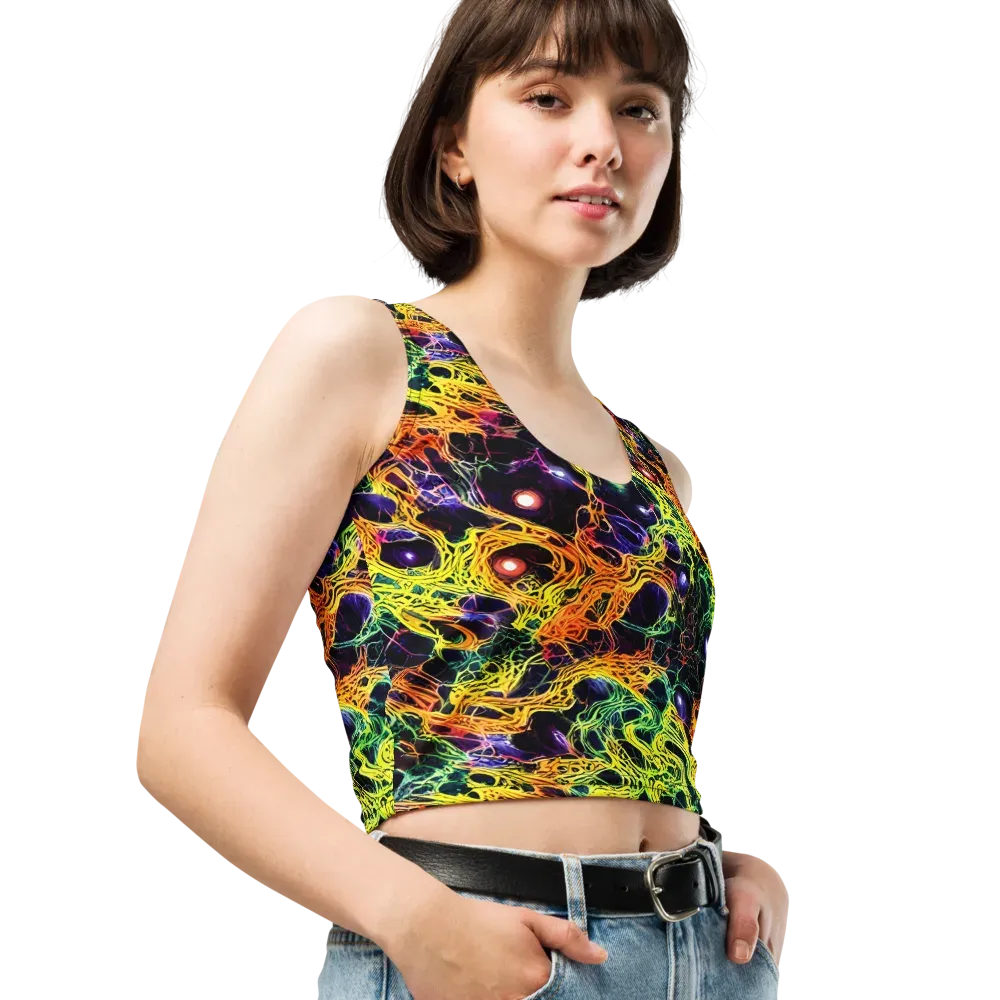 Voltage Veins on Crop Top — Right Front