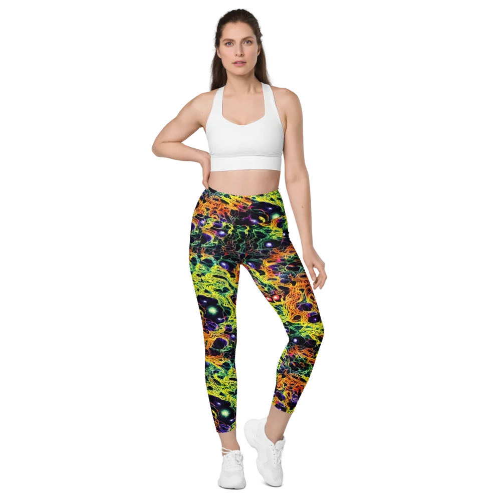 Voltage Veins on Leggings with Pockets — Front