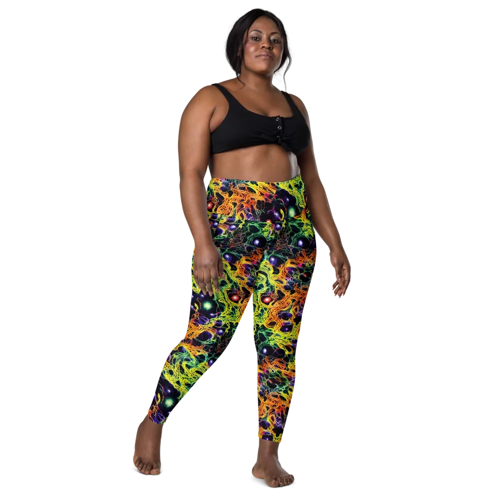 Voltage Veins on Leggings with Pockets — Front