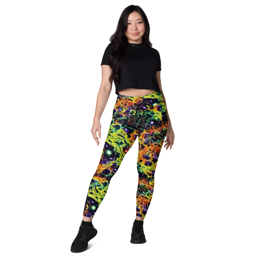 Voltage Veins on Leggings with Pockets — Front