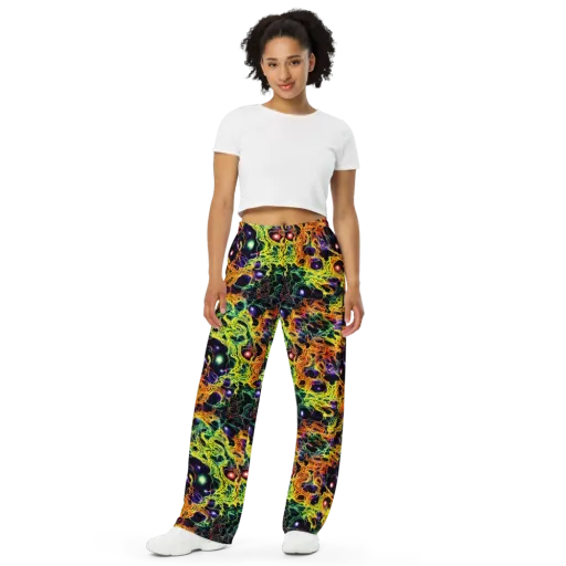 Voltage Veins on a Wide-Leg Pants