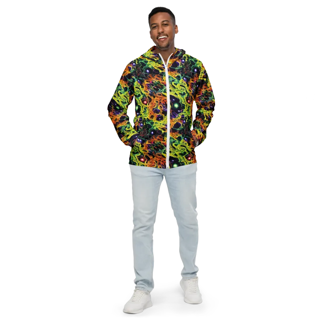 Voltage Veins on Men's Windbreaker — Front