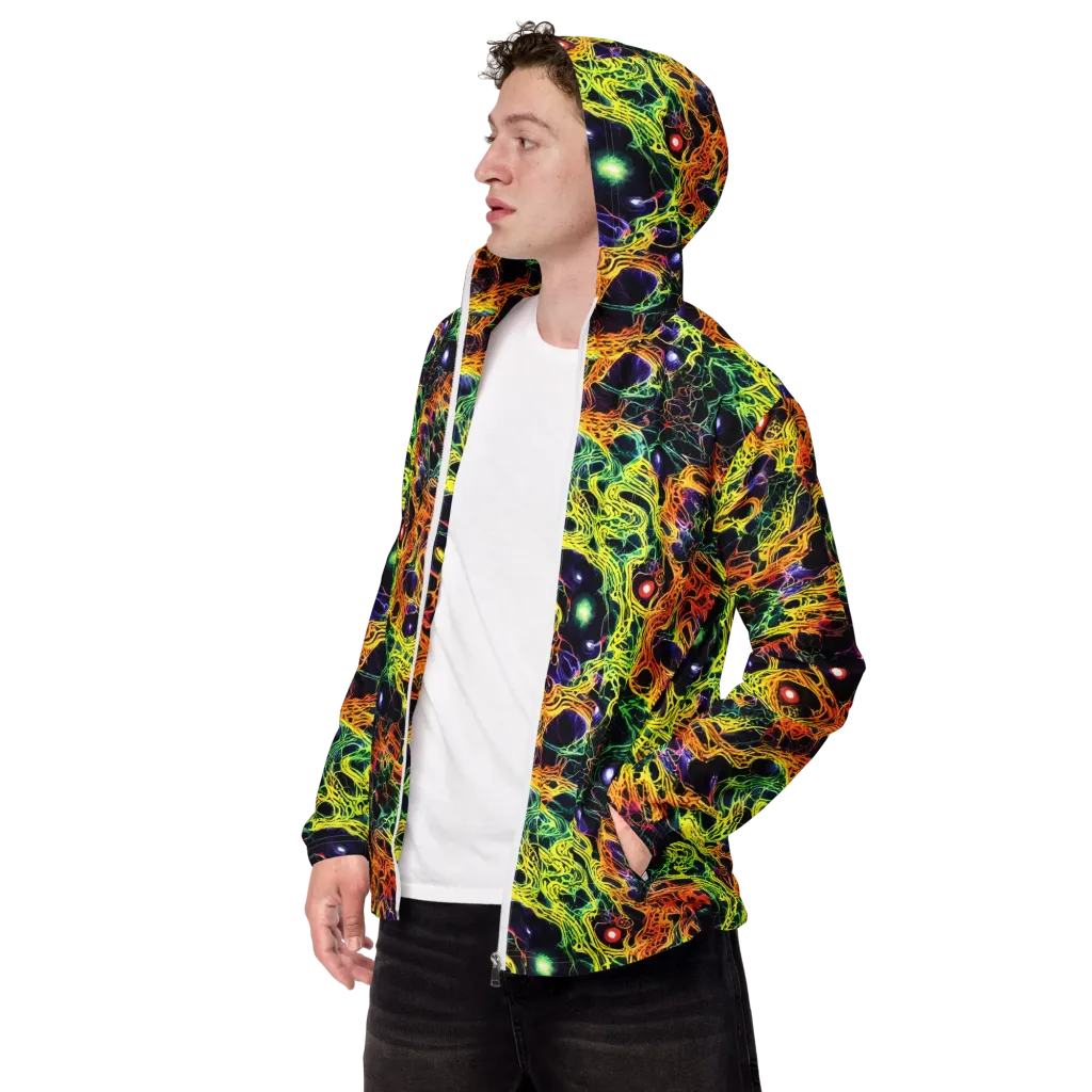 Voltage Veins on Men's Windbreaker — Left Front