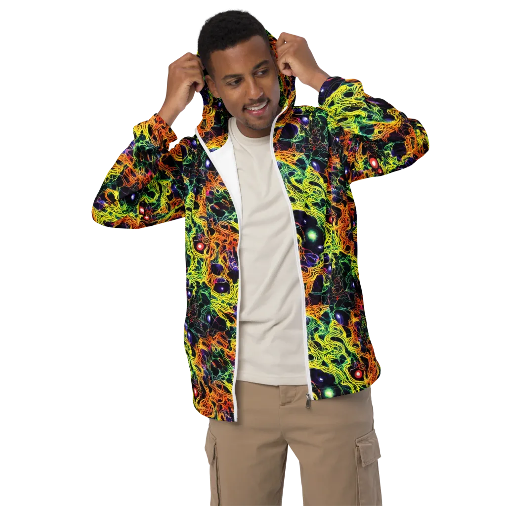 Voltage Veins on Men's Windbreaker — Front