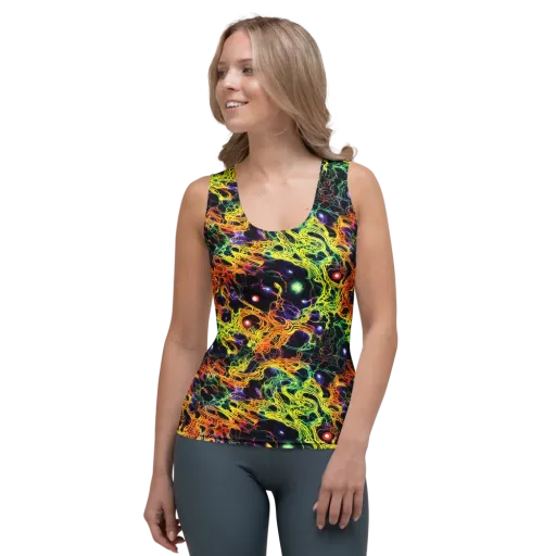 Voltage Veins on a Women's Tank Top