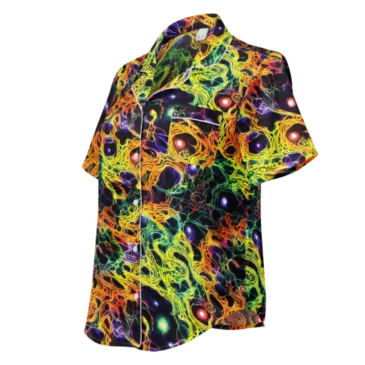 Voltage Veins on a Women's Short Sleeve Pajama Top