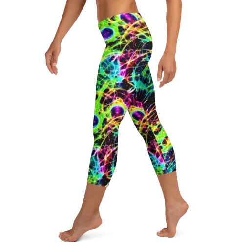 Galactic Tangled Light on a Capri Leggings