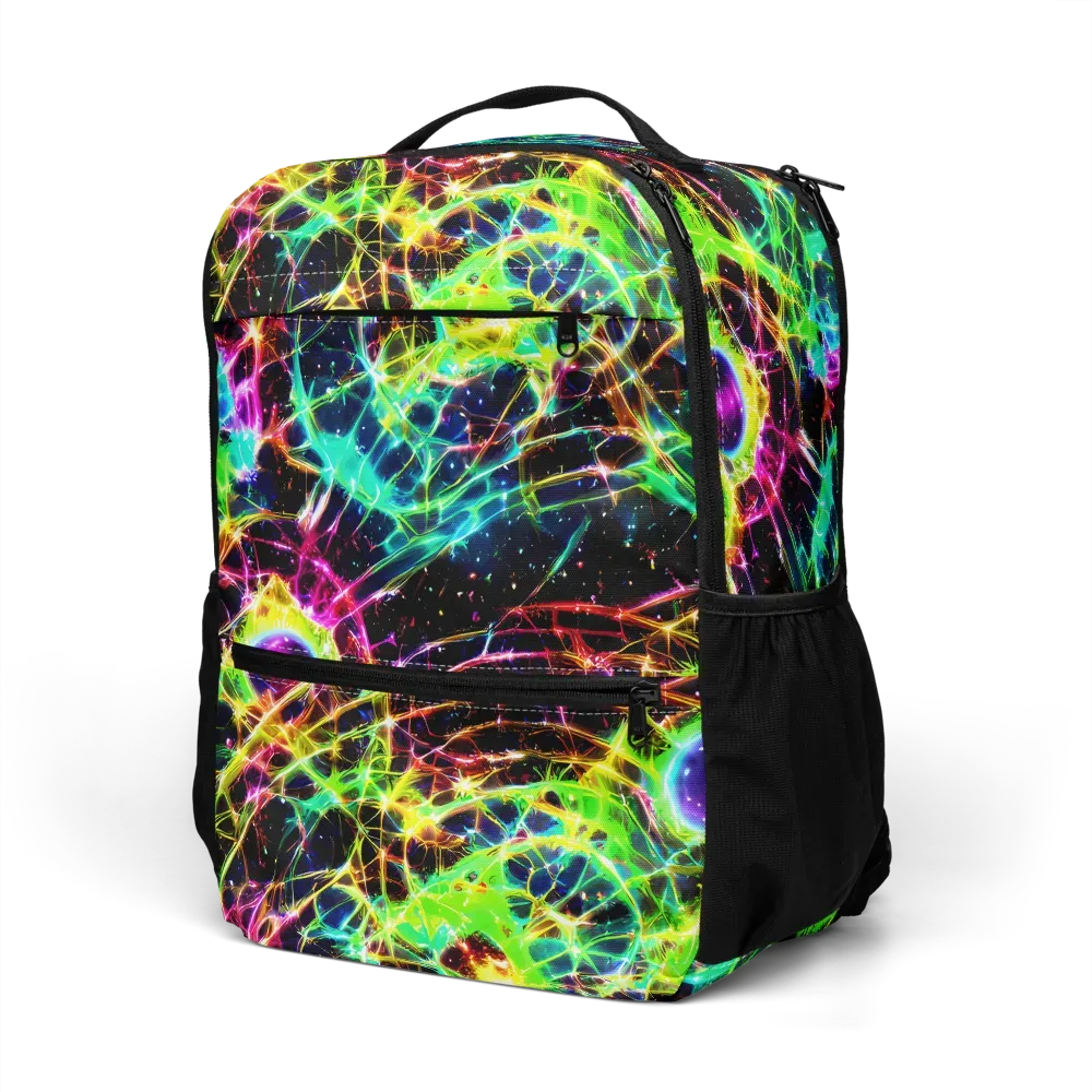 Galactic Tangled Light on Utility Backpack — Left Front