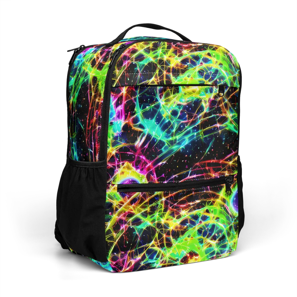 Galactic Tangled Light on Utility Backpack — Right Front