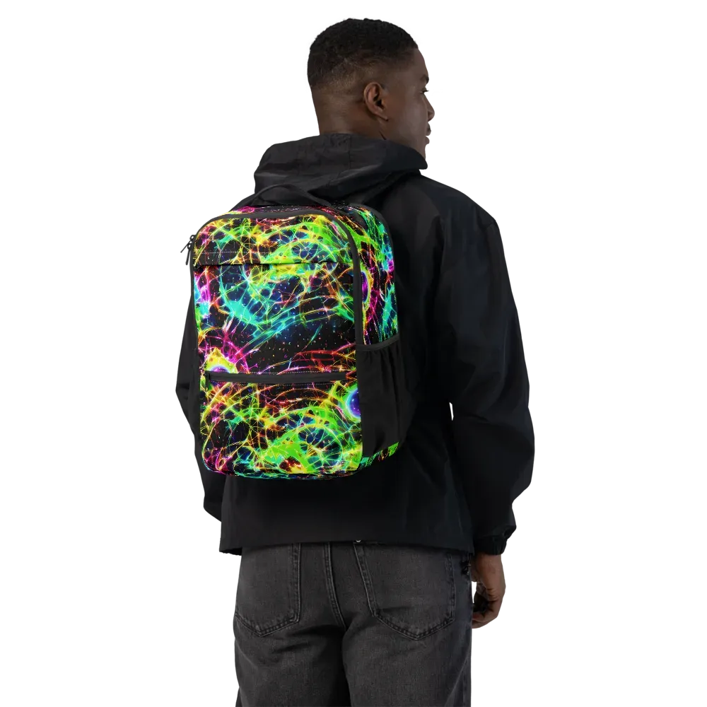 Galactic Tangled Light on Utility Backpack — Back