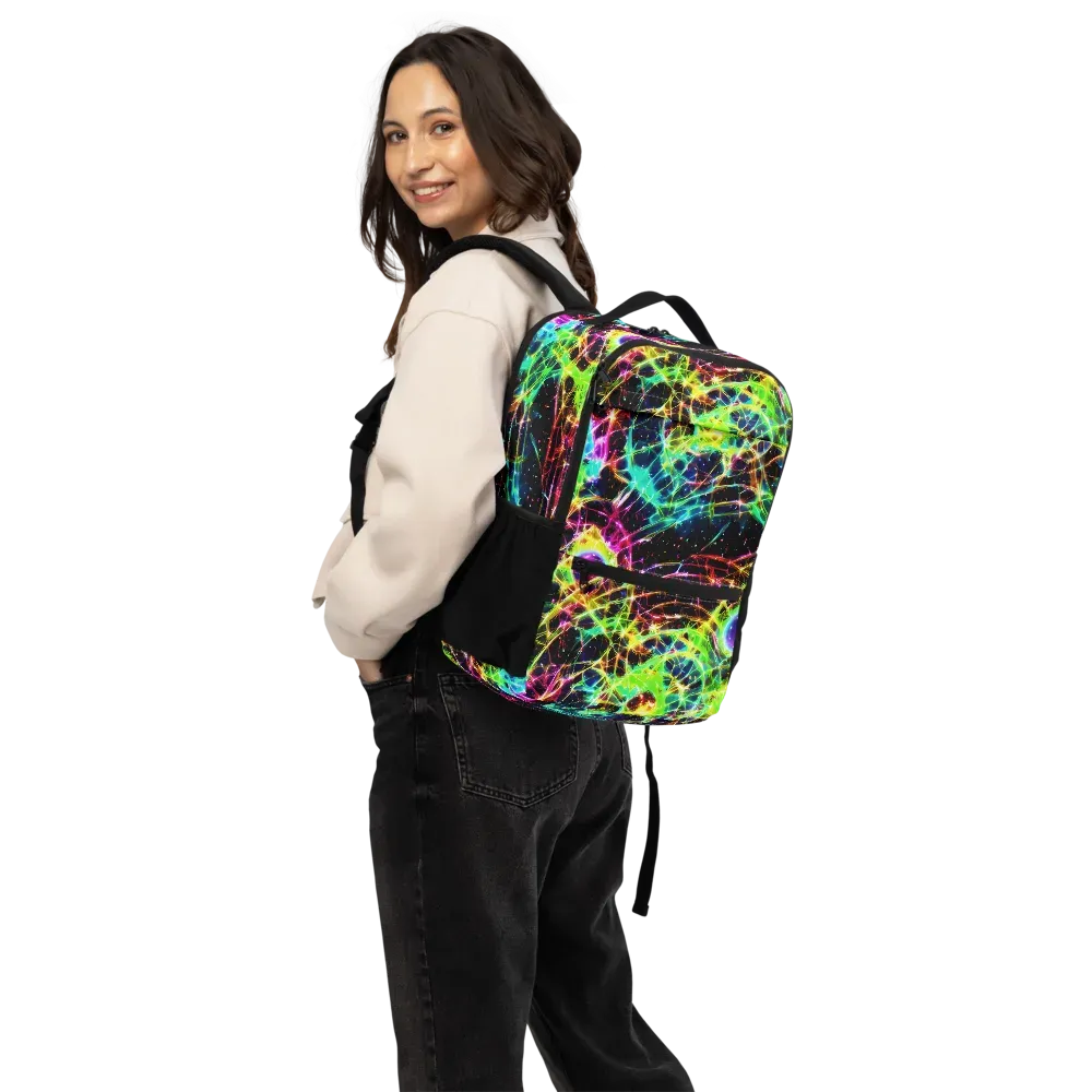 Galactic Tangled Light on Utility Backpack — Back