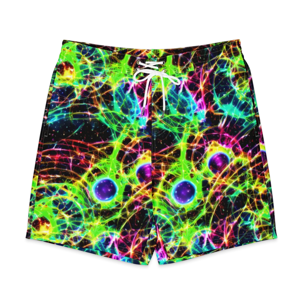 Galactic Tangled Light on Men's Board Shorts — Front