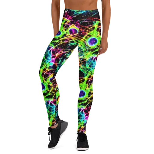 Galactic Tangled Light on a Yoga Leggings
