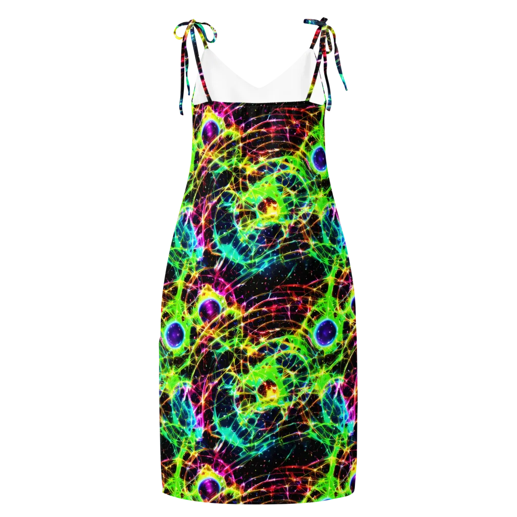 Galactic Tangled Light on Slip Dress — Back