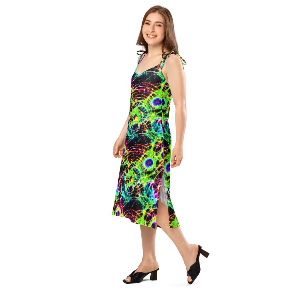 Galactic Tangled Light on Slip Dress — Left Front