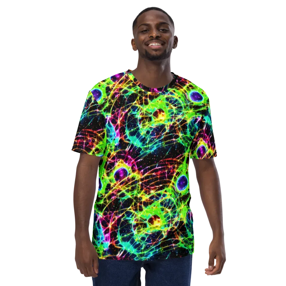 Galactic Tangled Light on Men's Crew Neck T-Shirt — Front