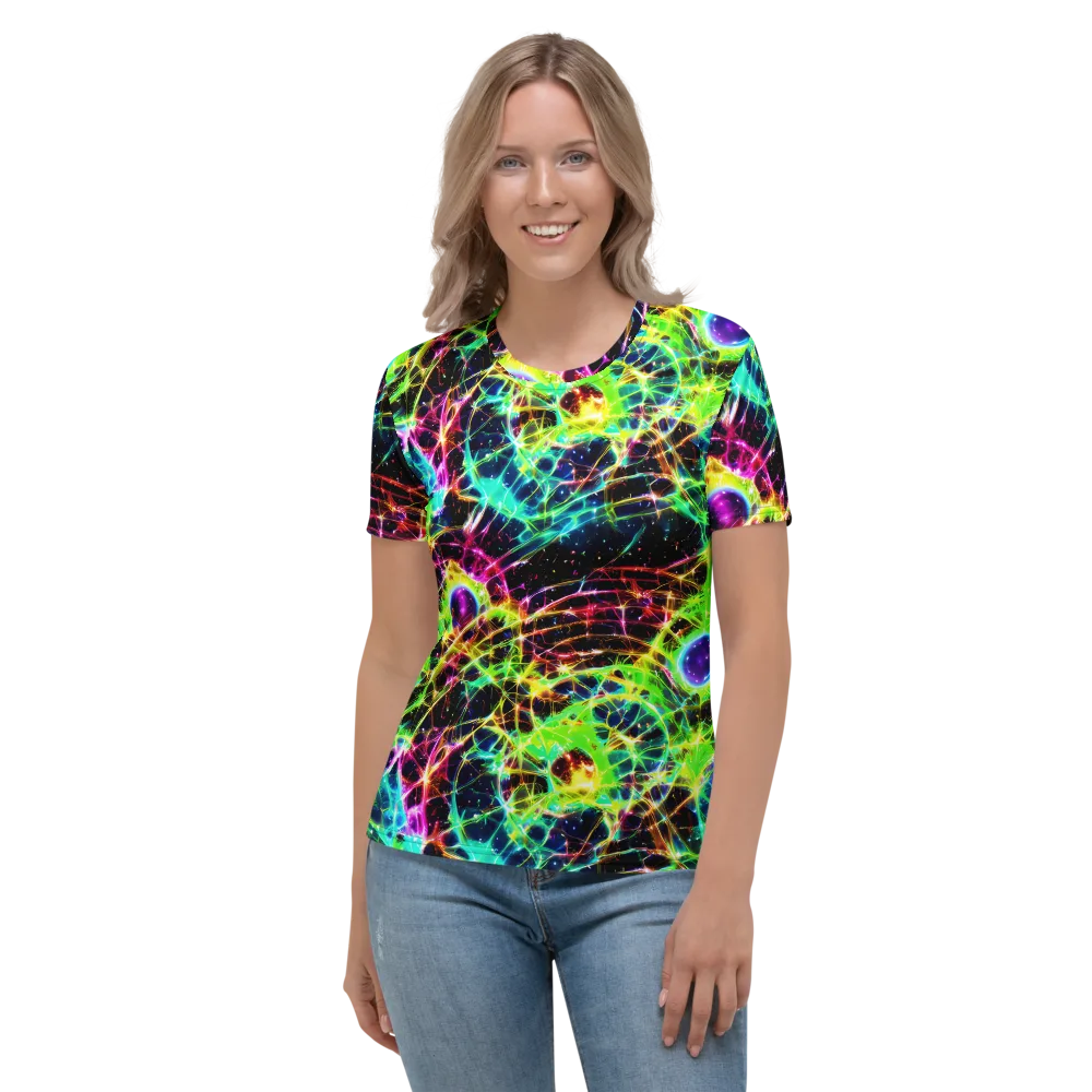 Galactic Tangled Light on Women's Crew Neck T-Shirt — Front