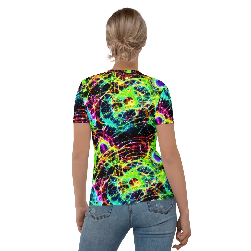 Galactic Tangled Light on Women's Crew Neck T-Shirt — Back