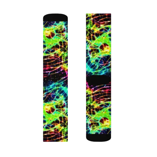 Galactic Tangled Light on a Socks