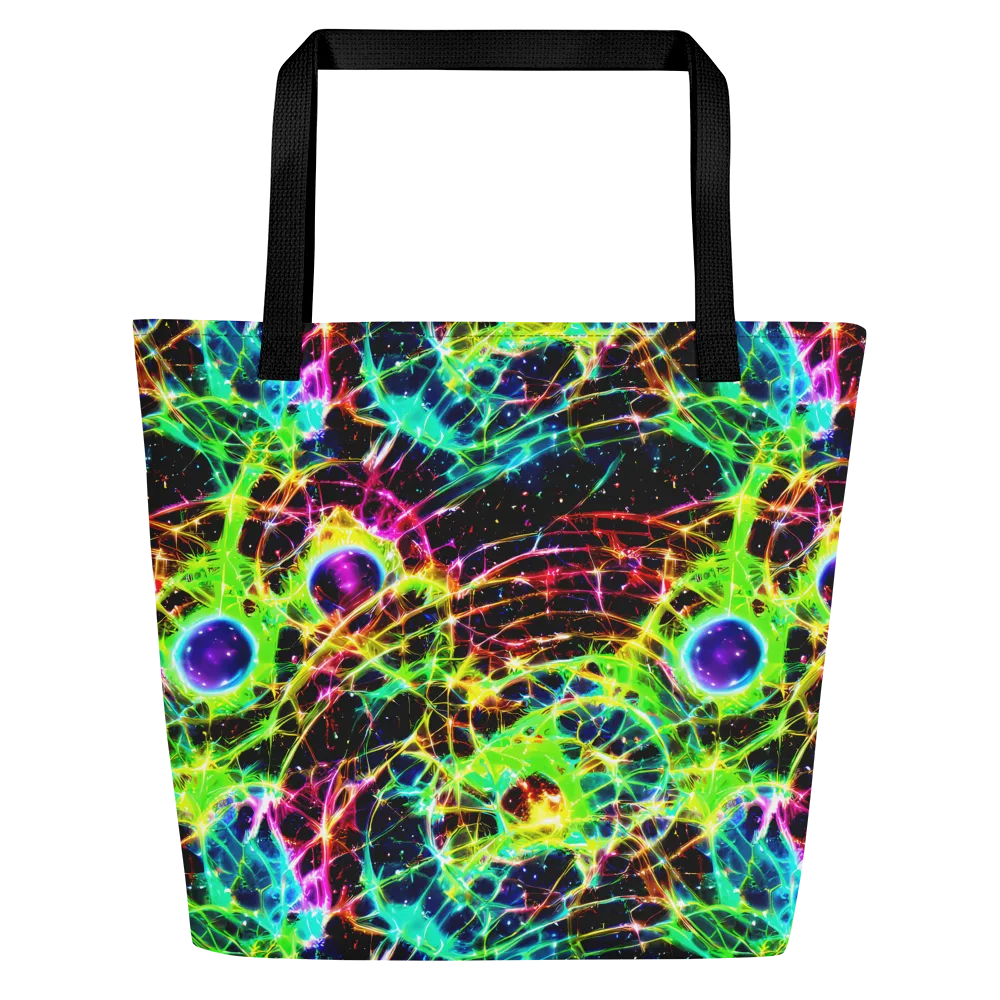 Galactic Tangled Light on Large Tote Bag W/ Pocket — Front