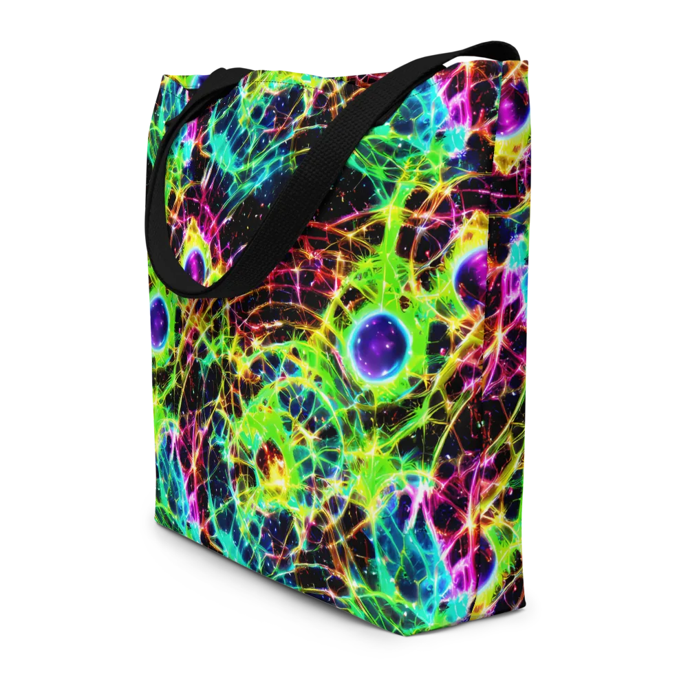 Galactic Tangled Light on Large Tote Bag W/ Pocket — Front