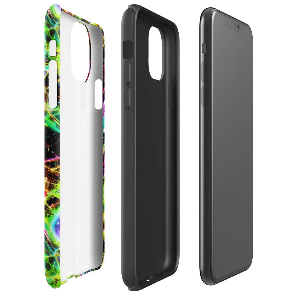 Galactic Tangled Light on Tough Case for iPhone® — Right