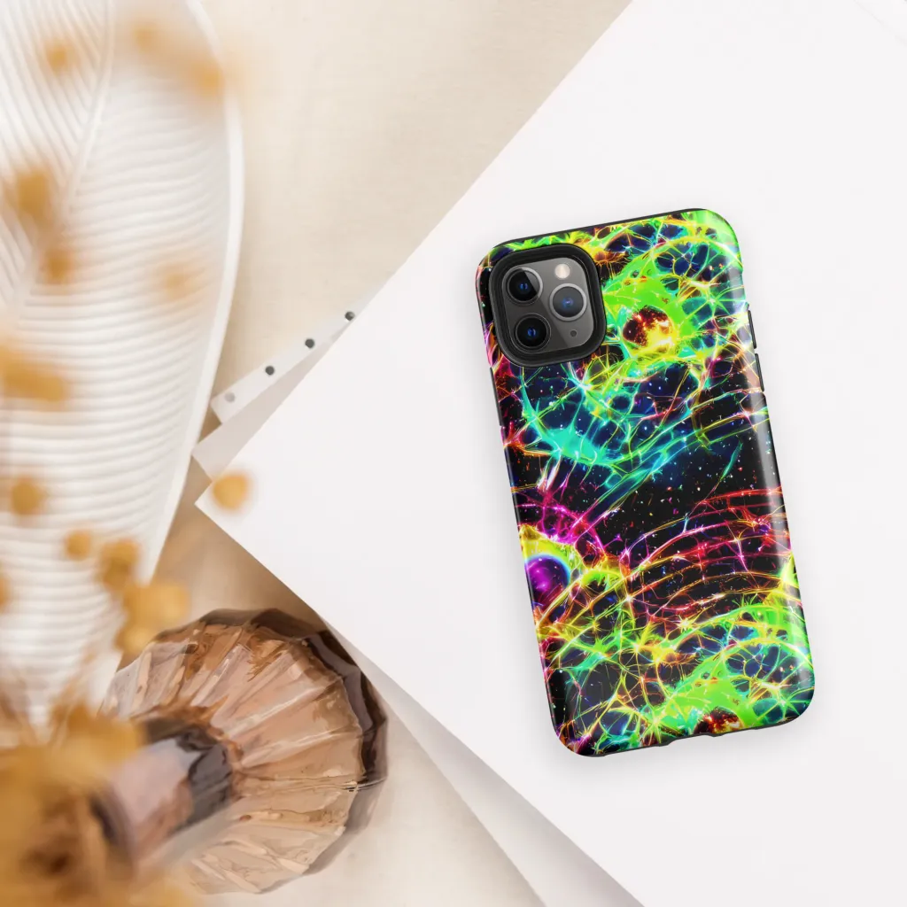 Galactic Tangled Light on Tough Case for iPhone® — Front