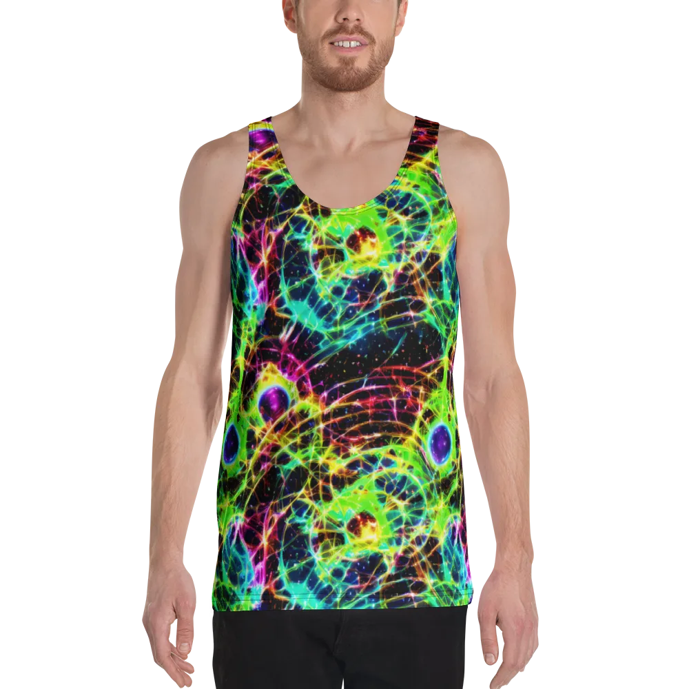 Galactic Tangled Light on Men's Tank Top — Front
