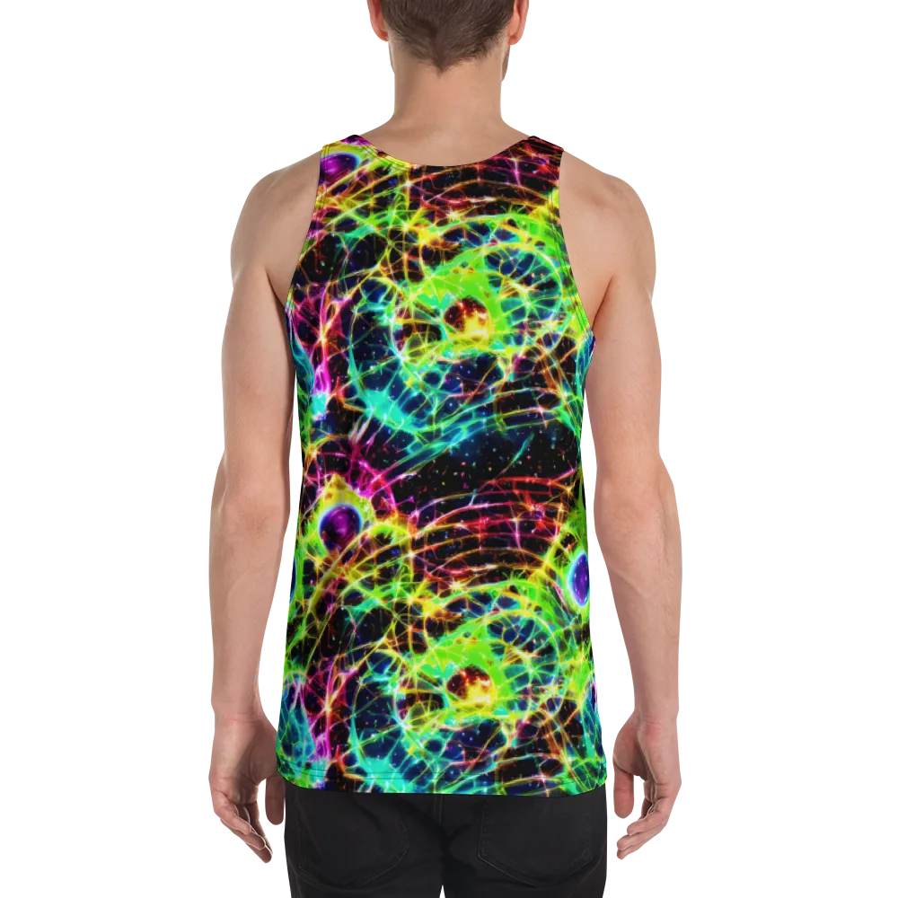 Galactic Tangled Light on Men's Tank Top — Back