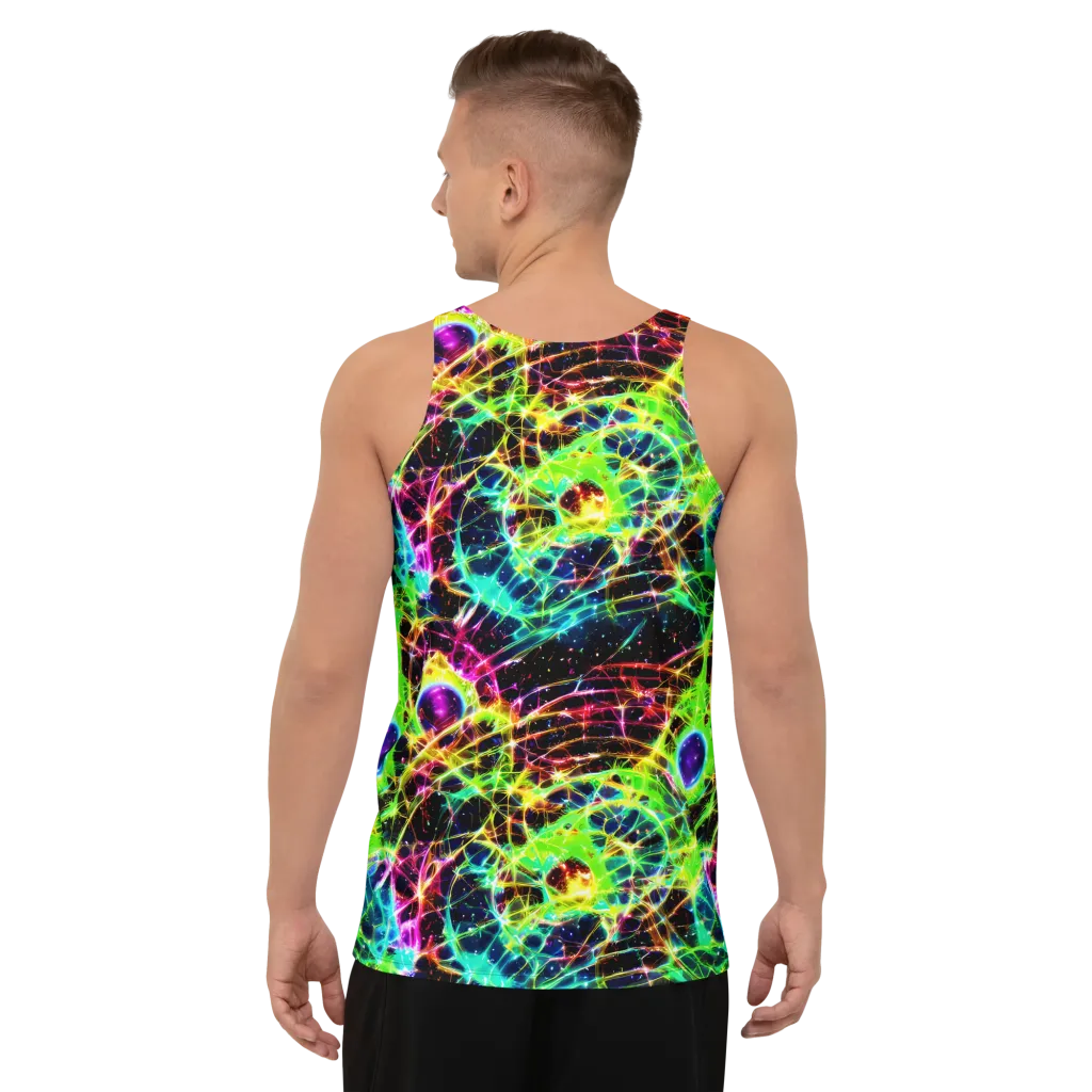 Galactic Tangled Light on Men's Tank Top — Back